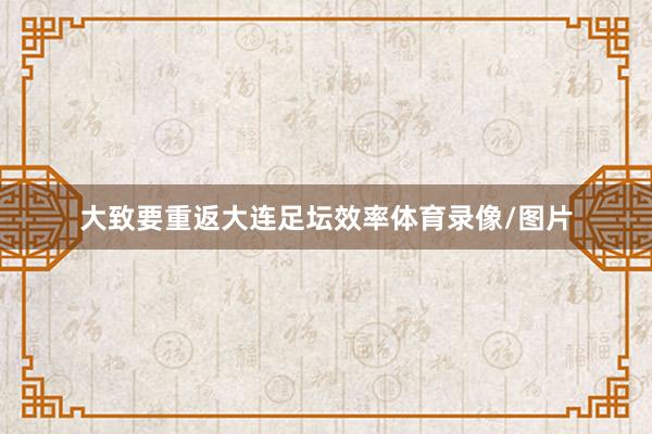 大致要重返大连足坛效率体育录像/图片