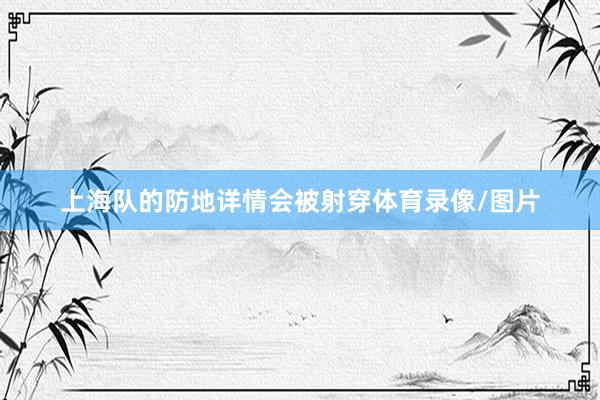 上海队的防地详情会被射穿体育录像/图片