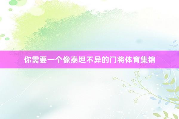 你需要一个像泰坦不异的门将体育集锦