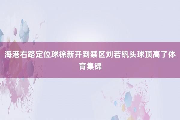 海港右路定位球徐新开到禁区刘若钒头球顶高了体育集锦