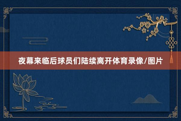 夜幕来临后球员们陆续离开体育录像/图片