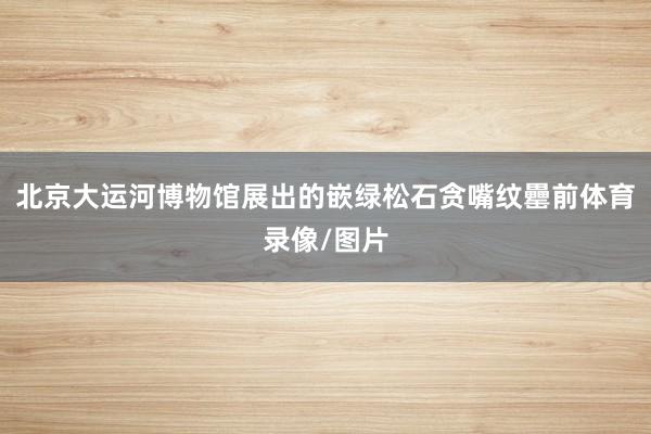 北京大运河博物馆展出的嵌绿松石贪嘴纹罍前体育录像/图片