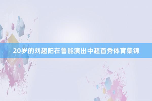 20岁的刘超阳在鲁能演出中超首秀体育集锦