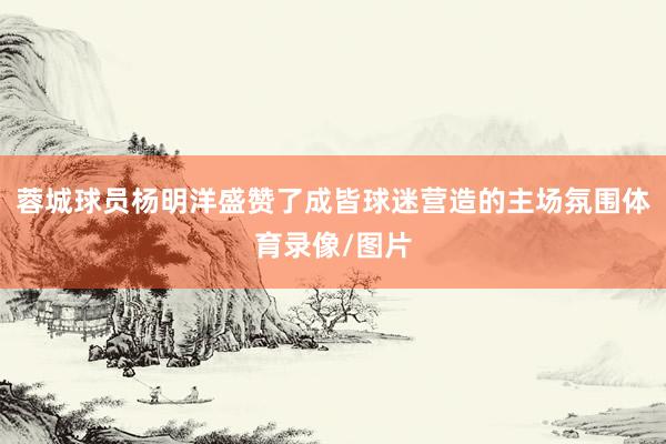 蓉城球员杨明洋盛赞了成皆球迷营造的主场氛围体育录像/图片
