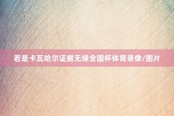 若是卡瓦哈尔证据无缘全国杯体育录像/图片